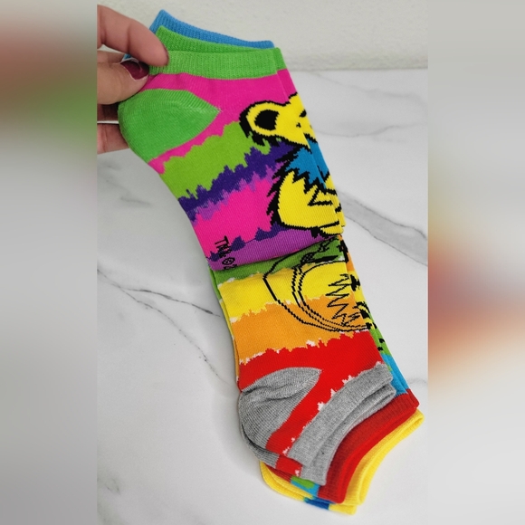 NWT - Grateful Dead - Tie Dye Ankle Socks - 5 Pair - Size 5-10 - Picture 5 of 9